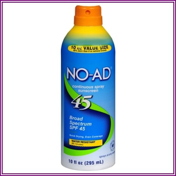 NO-AD Continuous Spray Sunscreen SPF 45 10 oz from Walgreens