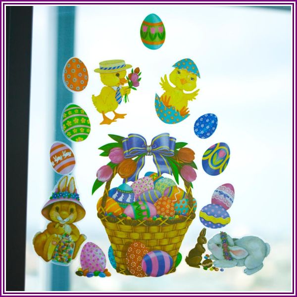 Easter Basket Glass Clings from Century Novelty