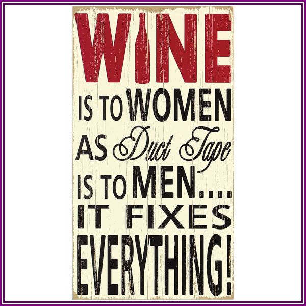 Wine Is To Women Box Sign from The Lighter Side Co.