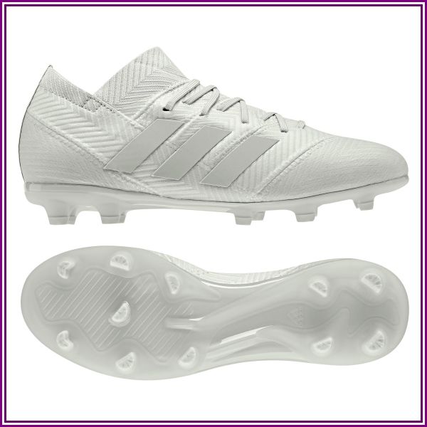 "adidas Nemeziz 18.1 Firm Ground Football Boots - Silver - Kids" from Manchester United Direct