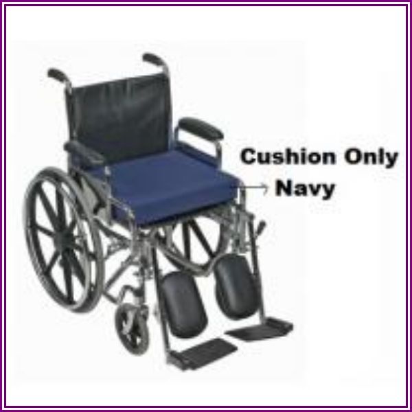 Standard Polyfoam Wheelchair Cushion, 16 x 18 x 3, Navy from MedEx Supply