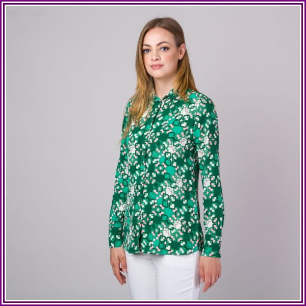 dámská košile zelené barvy s geometrickým vzorem 14122 36 from Willsoor Europe