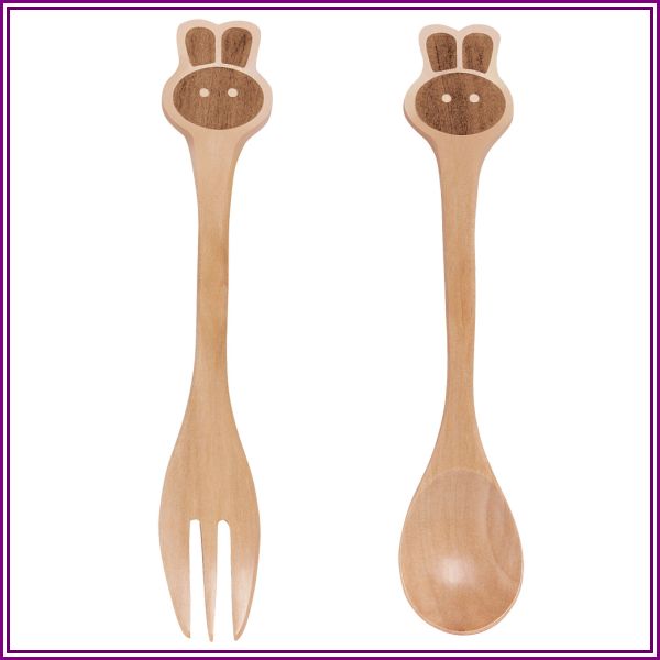Petits Et Maman Childs Rabbit Fork And Spoon from Closeout Zone