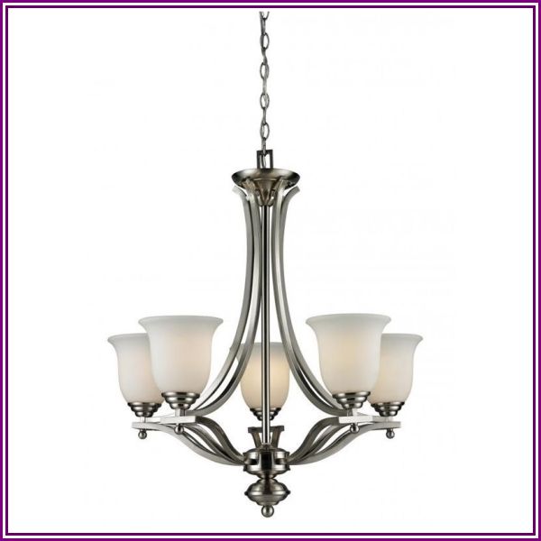 Z-Lite Lagoon 5 Light Chandelier in Brushed Nickel from HomeSquare