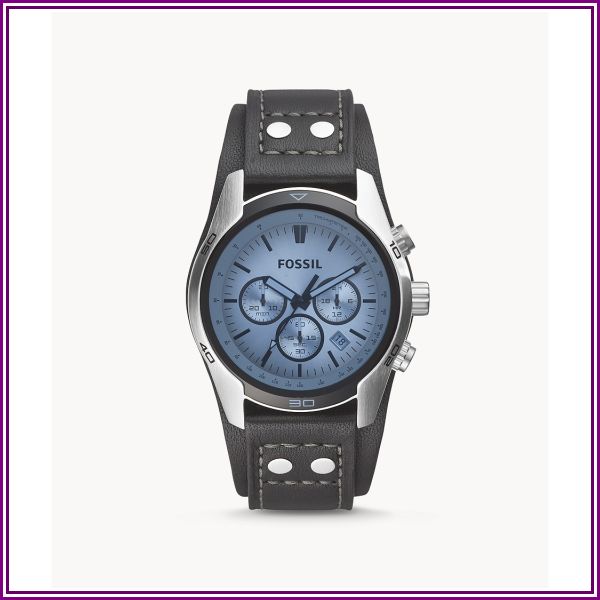 Coachman Chronograph Black Leather Watch from Watch Station