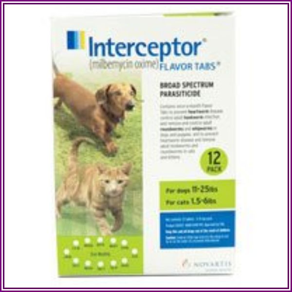 Interceptor For Dogs 11-25 Lbs (Green) 6 Chews from Canada Pet Care