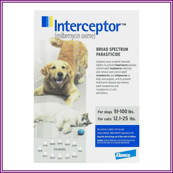 Interceptor For Dogs 51-100 Lbs (White) 6 Chews from Pet Care Supplies