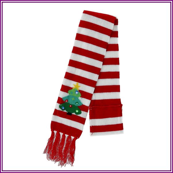 Christmas Tree Flashing Knitted Scarf from BeltOutlet.Com