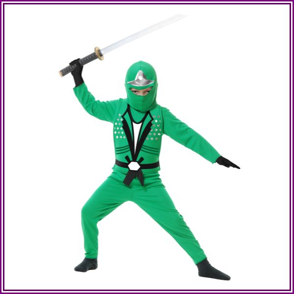 Kids Ninja Avengers Series II Green Costume from HalloweenCostumes.com