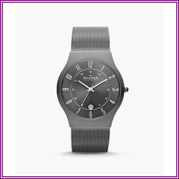 Skagen Unisex Sundby Titanium And Charcoal Steel Mesh Watch - Gray from Skagen