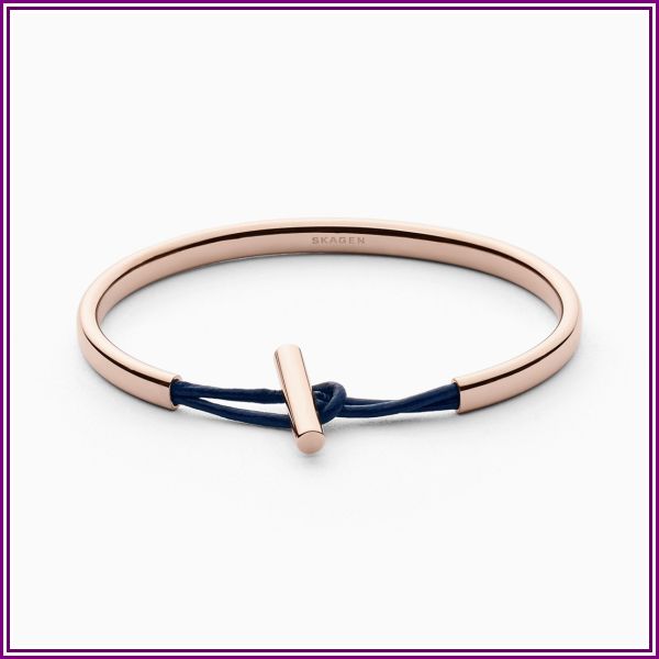 Anette Rose-Gold-Tone Steel And Leather Bangle - SKJ0983791 from Watch Station