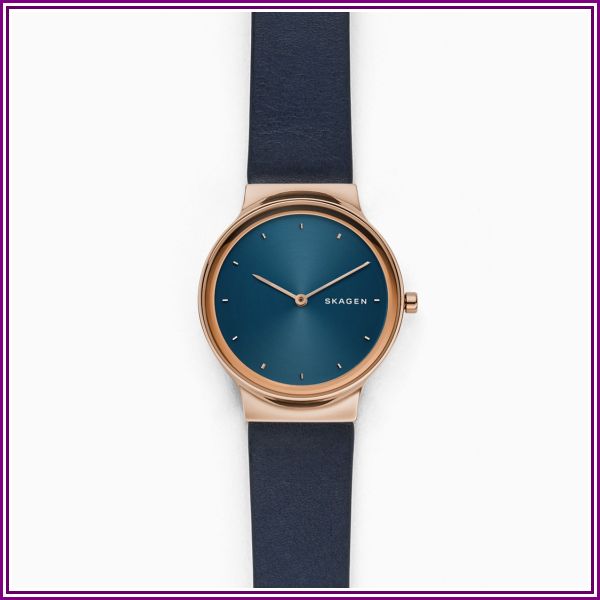 Freja Navy Blue Leather Watch - SKW2706 from Skagen