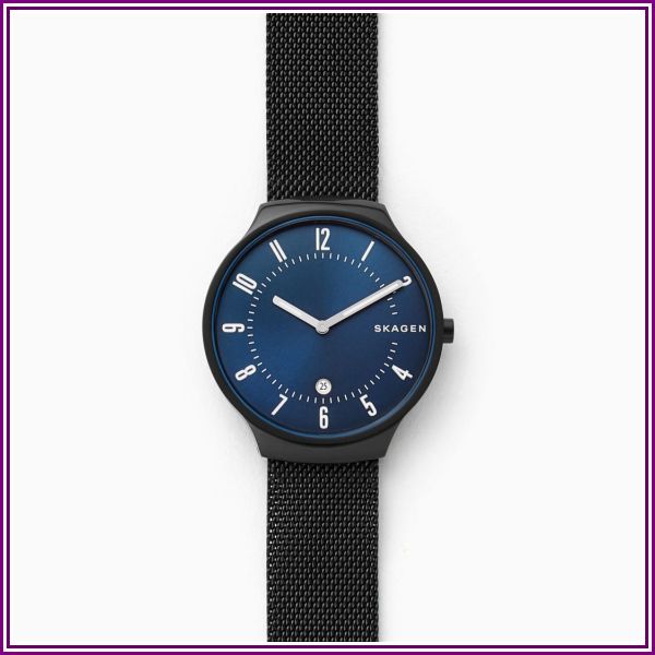Skagen Unisex Grenen Steel Mesh Watch - Black from Skagen