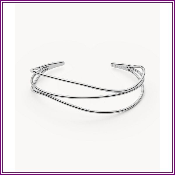 Skagen Unisex Kariana Silver-Tone Wire Bracelet from Skagen