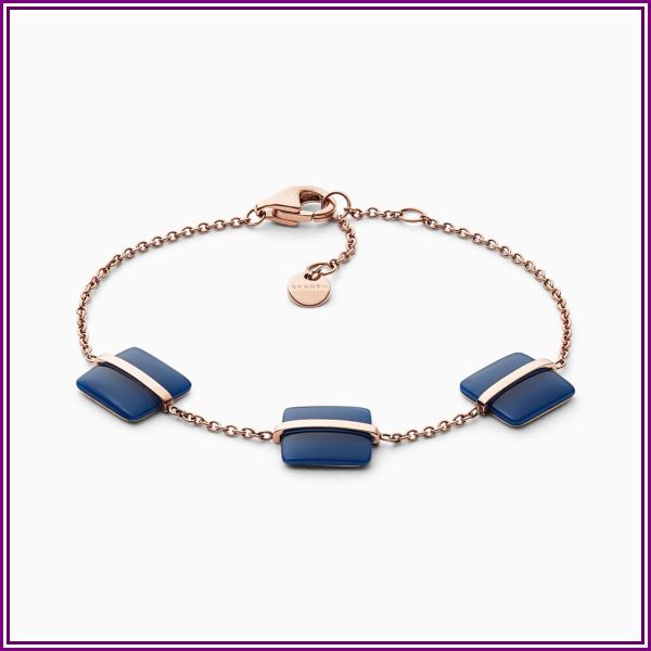 Blue Sea Glass Rose-Gold-Tone Bracelet - SKJ1137791 from Skagen