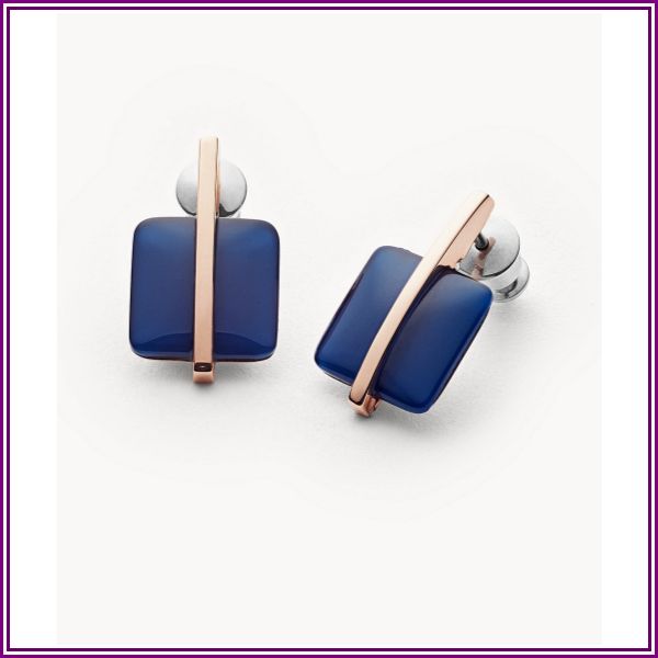 Skagen Unisex Sea Glass Rose Gold-Tone Drop Earrings from Skagen