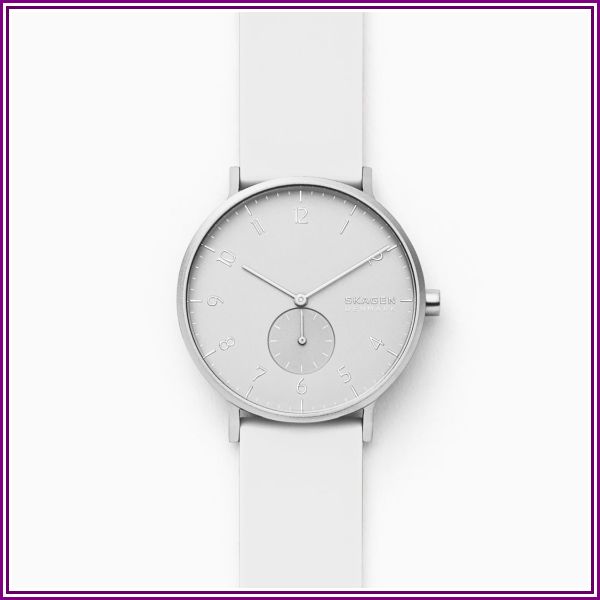 Skagen Men's Aaren Kulor Silicone 41Mm Watch - White from Skagen