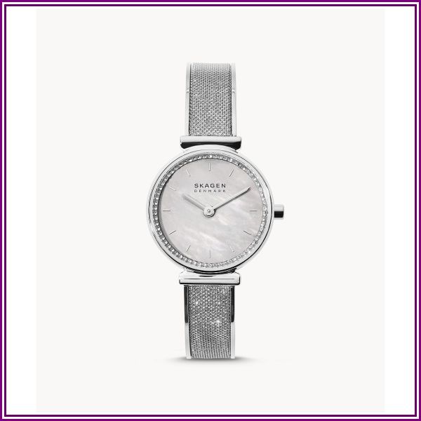 Skagen Women's Annelie Glitz Mesh Bangle Watch - Silver from Watch Station