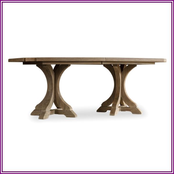 Hooker Furniture Corsica Rectangular Pedestal Dining Table from Carolina Rustica