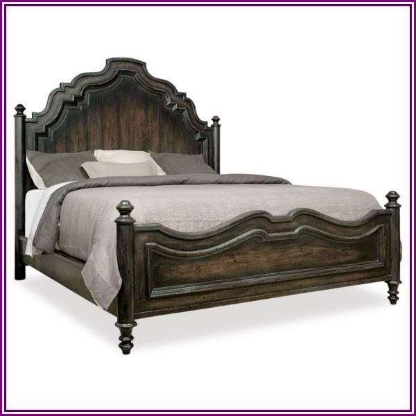 Hooker Furniture Auberose Queen Panel Bed in Soft Charcoal from HomeSquare