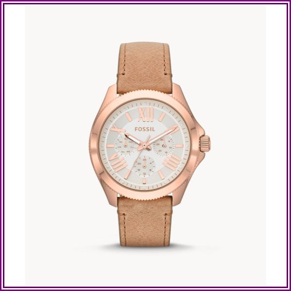 Cecile Multifunction Sand Leather Watch from Fossil