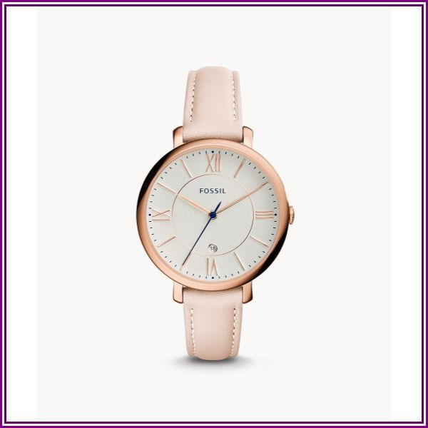 Jacqueline Date Blush Leather Watch Jewelry from Fossil