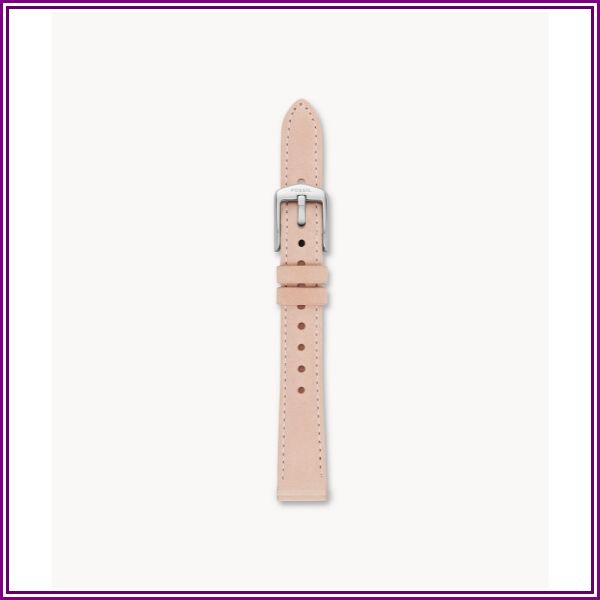 14Mm Blush Leather Watch Strap from Fossil