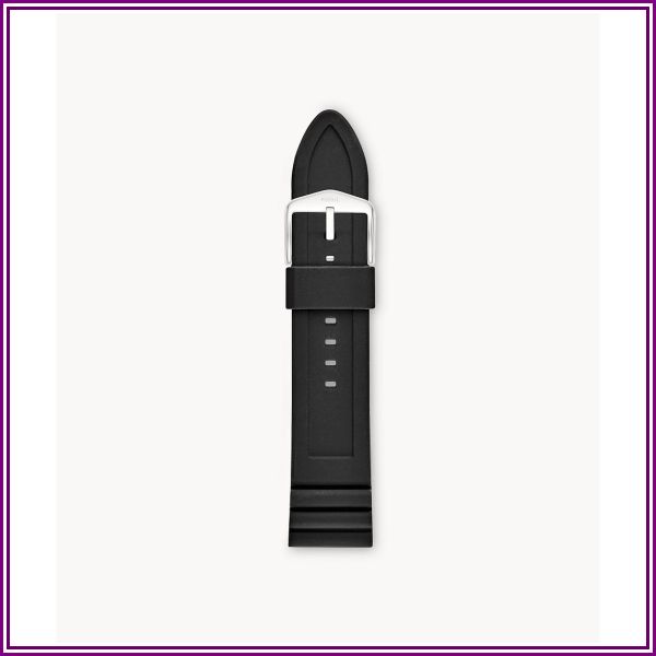 24Mm Black Silicone Watch Strap from Watch Station