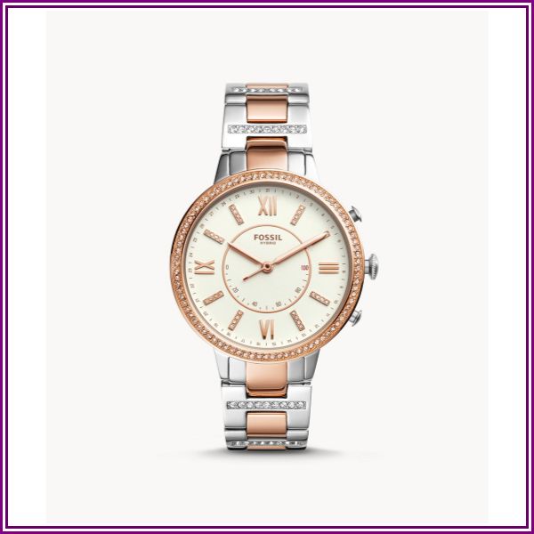 Hybrid Smartwatch Virginia Two-Tone Stainless Steel Jewelry from Fossil