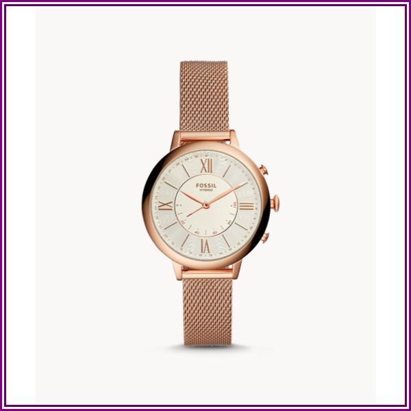 Hybrid Smartwatch Jacqueline Rose Gold-Tone Stainless Steel Jewelry from Fossil