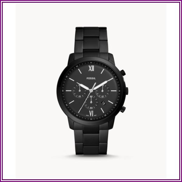 Neutra Chronograph Black Stainless Steel Watch Jewelry from Fossil