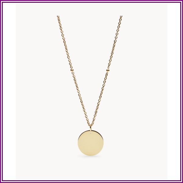 Disc Gold-Tone Steel Necklace jewelry JF02968710 from Fossil