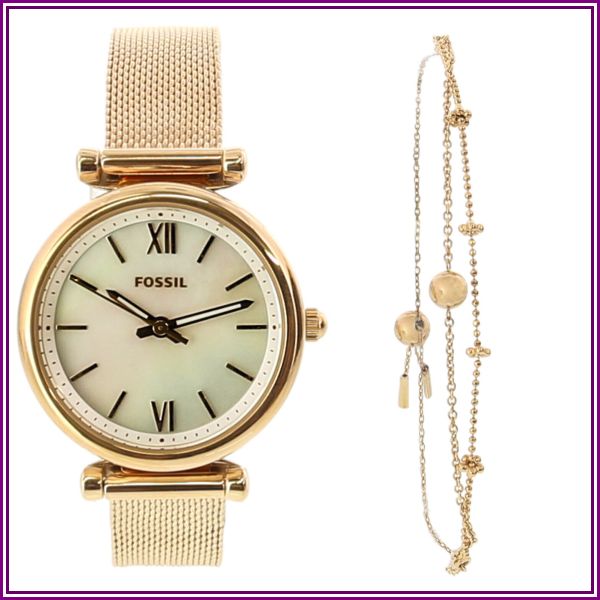 Fossil Women's Carlie ES4443SET Rose-Gold Stainless-Steel Japanese Quartz Dress Watch from AreaTrend
