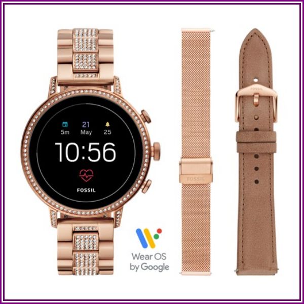 Fossil Gen 4 Smartwatch - Venture Hr Rose Gold-Tone Stainless Steel Interchangeable Strap Box Set jewelry - FTW6021SET from Fossil