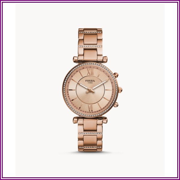 Hybrid Smartwatch Carlie Rose Gold-Tone Stainless Steel jewelry from Fossil