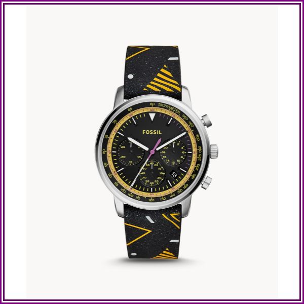 Goodwin Chronograph Black Silicone Watch jewelry from Fossil