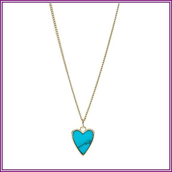 Fossil Heart Gold-Tone Stainless Steel Necklace jewelry - JF03166710 from Fossil
