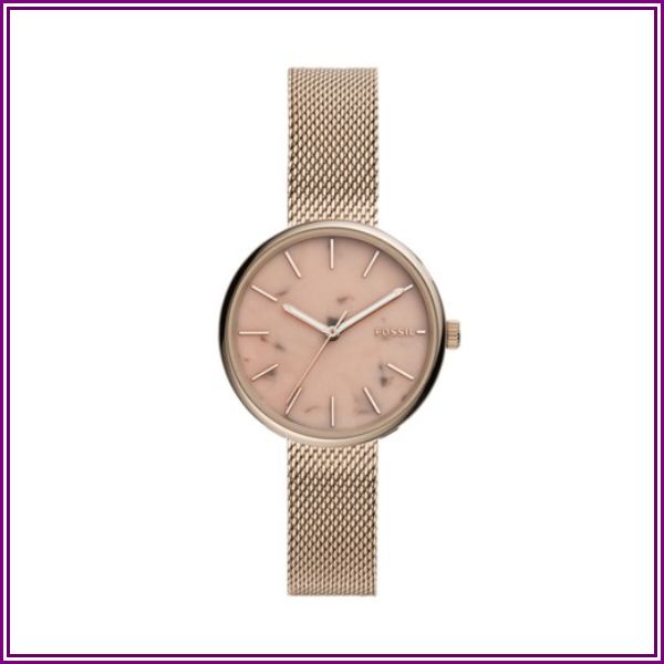 Fossil Hutton Three-Hand Pastel Pink Stainless Steel Watch jewelry - BQ3492 from Fossil