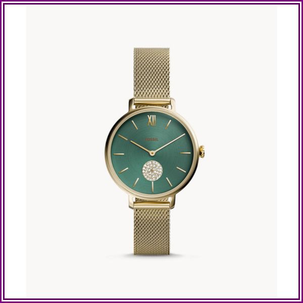 Kalya Three-Hand Gold-Tone Stainless Steel Watch jewelry from Fossil