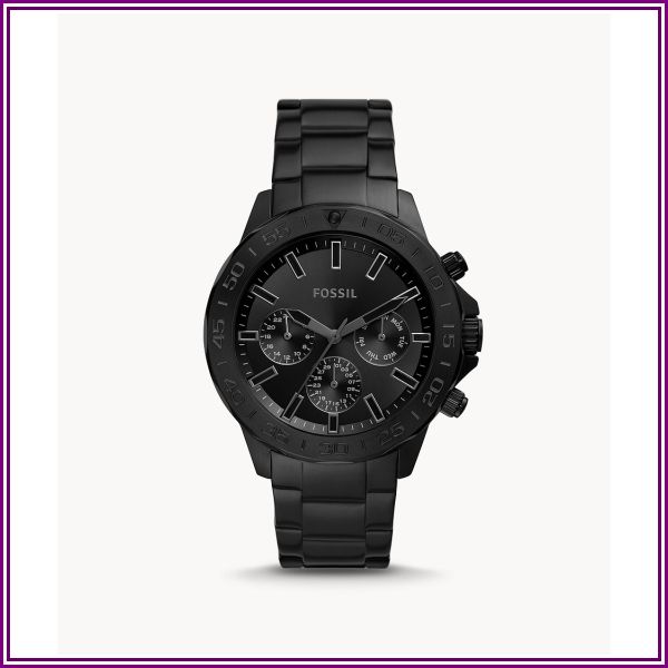 Bannon Multifunction Black Stainless Steel Watch from Fossil