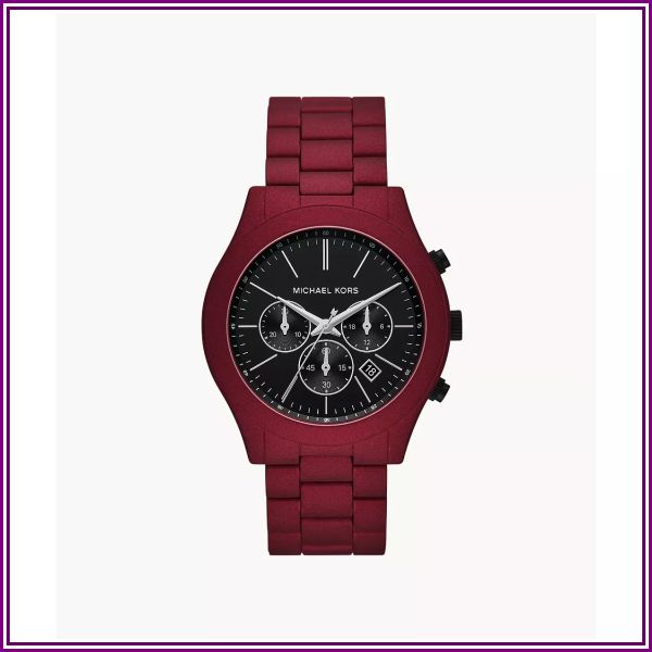 Michael Kors Men's Slim Runway Chronograph Coated Stainless Steel Watch - Red from Watch Station
