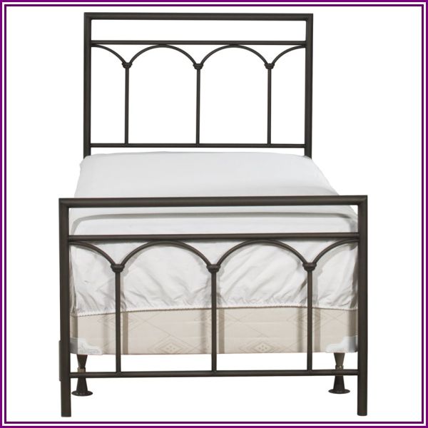 Hillsdale McKenzie Classic Contemporary Twin Steel Spindle Bed in Brown from HomeSquare