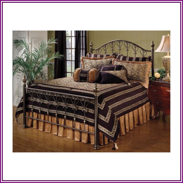 Hillsdale Huntley Metal Panel Bed in Dusty Bronze Finish-Full from Carolina Rustica