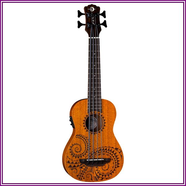 Luna Guitars Bari-Bass Tattoo Acoustic-Electric Ukulele Tattoo from Musician's Friend