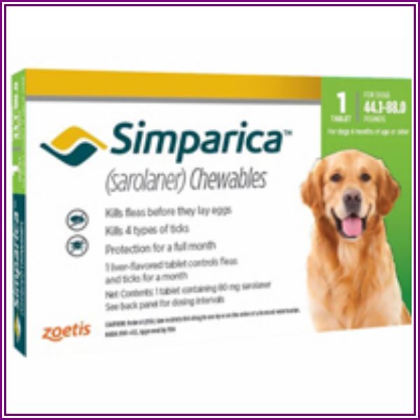 Simparica For Dogs 44.1-88 Lbs (Green) 6 Pack from Best Vet Care