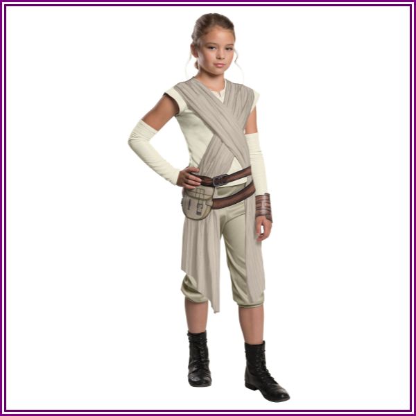 Girls Deluxe Rey Costume from Star Wars Episode 7 from HalloweenCostumes.com