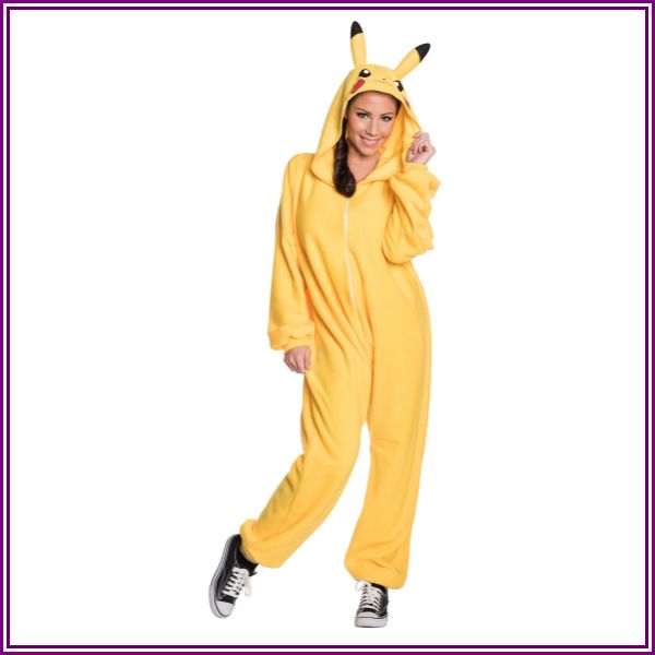 Adult Pikachu Jumpsuit Costume from Fun.com