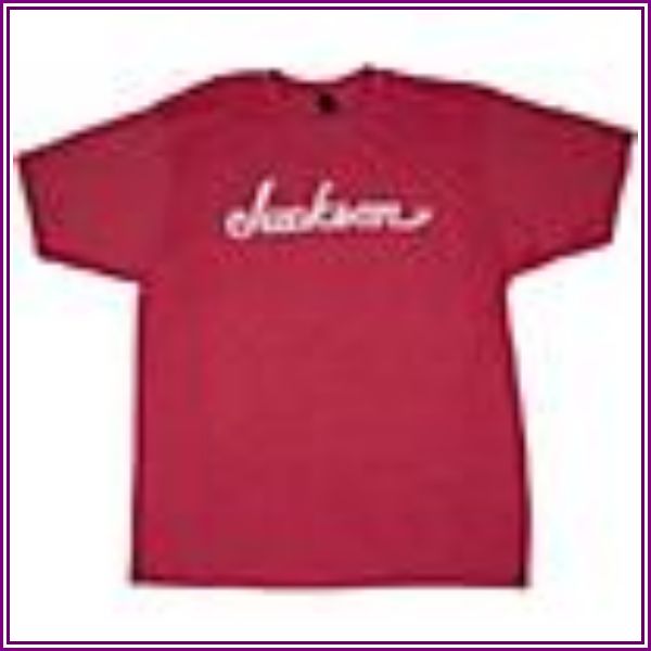 Jackson Logo Heather Red T-Shirt Large from Music & Arts