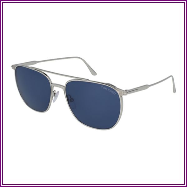 FT 0692 Sunglasses Shiny Palladium / Blue from Eyeglasses.com