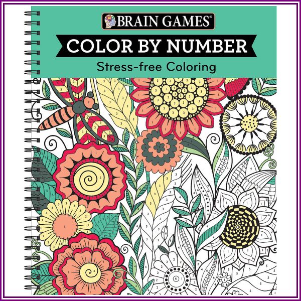 Flowers Color By Numbers Coloring Book from The Lighter Side Co.